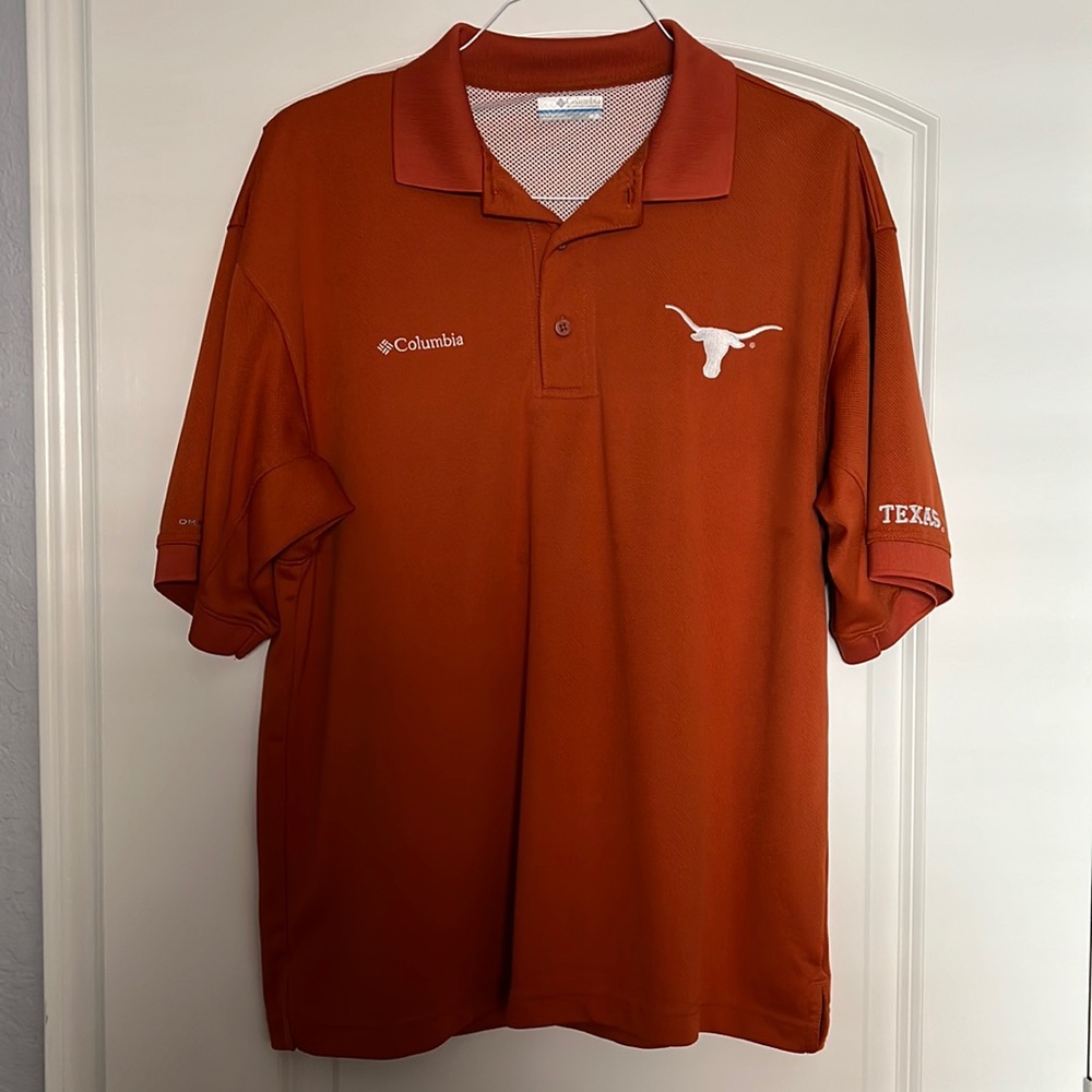 Men’s Columbia Omni shade UT Texas polo - Burnt Orange